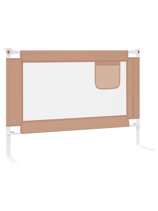 Dětská zábrana k postýlce taupe 90 x 25 cm textil