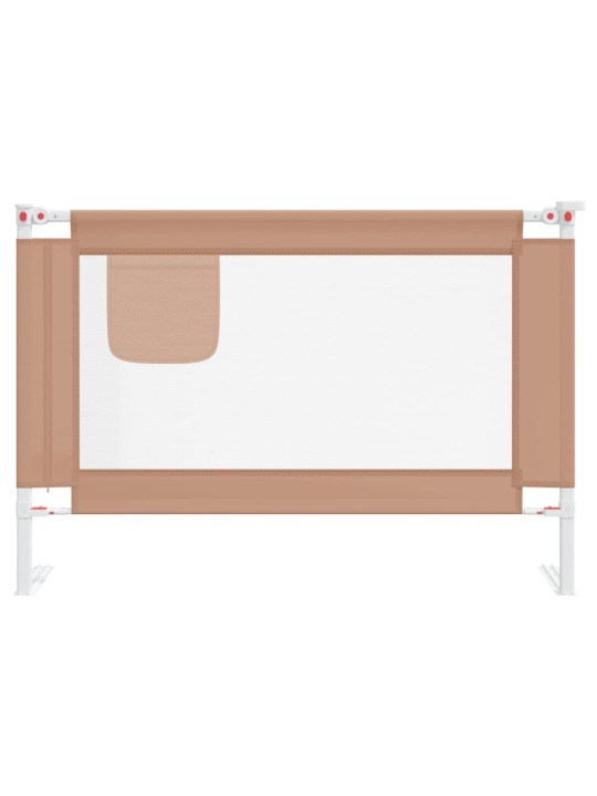 Dětská zábrana k postýlce taupe 100 x 25 cm textil