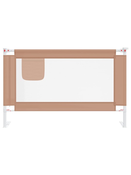 Dětská zábrana k postýlce taupe 120 x 25 cm textil