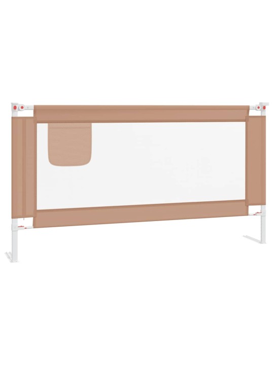 Dětská zábrana k postýlce taupe 160 x 25 cm textil