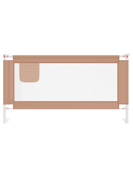 Dětská zábrana k postýlce taupe 160 x 25 cm textil
