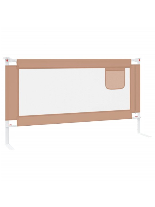 Dětská zábrana k postýlce taupe 160 x 25 cm textil