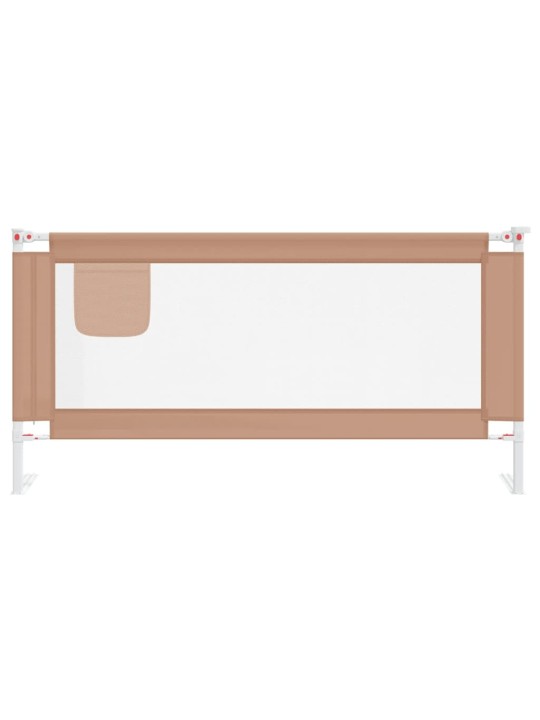 Dětská zábrana k postýlce taupe 180 x 25 cm textil