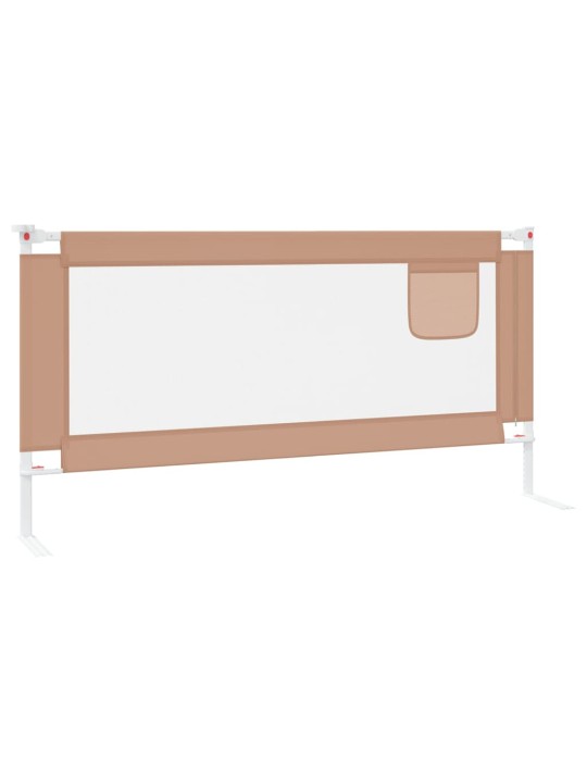 Dětská zábrana k postýlce taupe 180 x 25 cm textil
