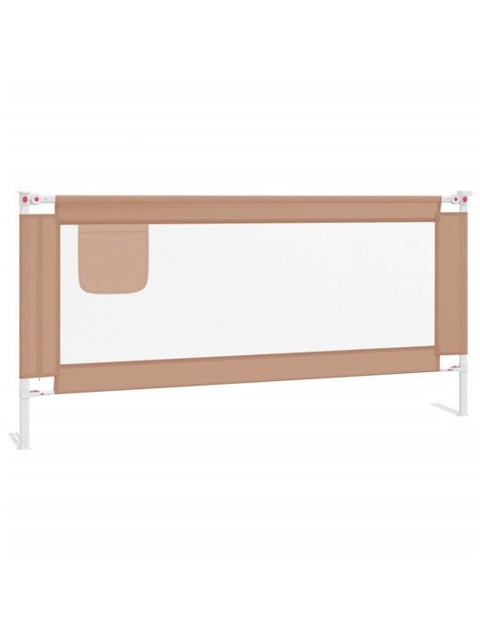 Dětská zábrana k postýlce taupe 190 x 25 cm textil