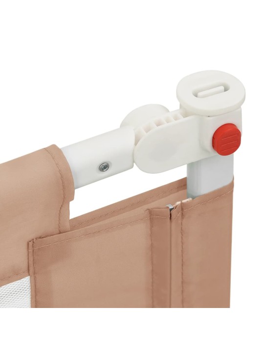 Dětská zábrana k postýlce taupe 190 x 25 cm textil