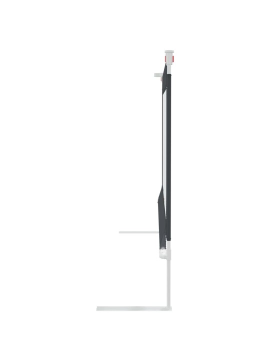 Dětská zábrana k postýlce tmavě šedá 100 x 25 cm textil