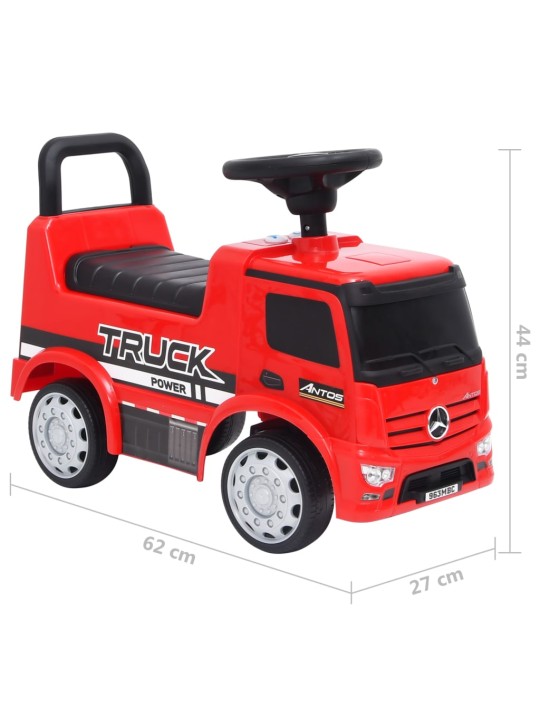 Odrážedlo Mercedes-Benz náklaďák červené