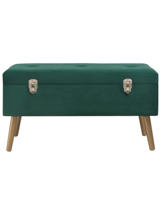 Lavice s úložným prostorem 80 cm zelená samet