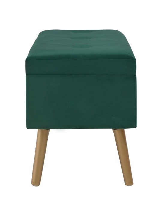Lavice s úložným prostorem 80 cm zelená samet