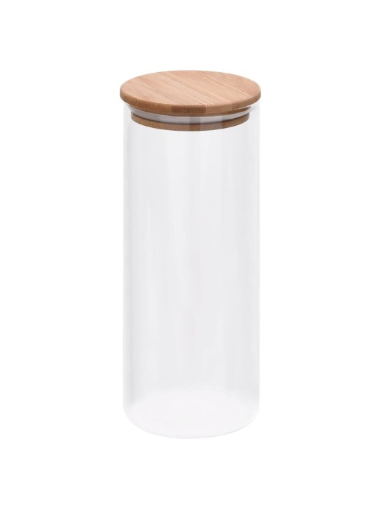 Skleněné dózy s bambusovým víčkem 6 ks 1000 ml