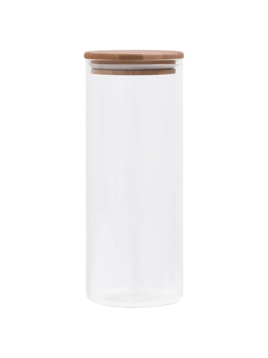 Skleněné dózy s bambusovým víčkem 6 ks 1000 ml