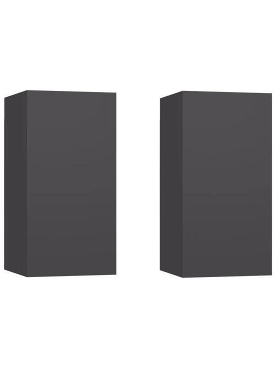 TV stolky 2 ks šedé 30,5x30x60 cm kompozitní dřevo