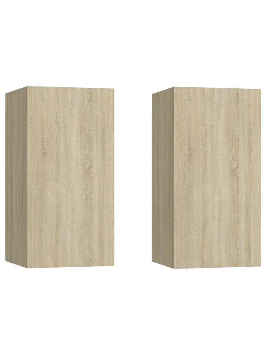TV stolky 2 ks dub sonoma 30,5x30x60 cm kompozitní dřevo