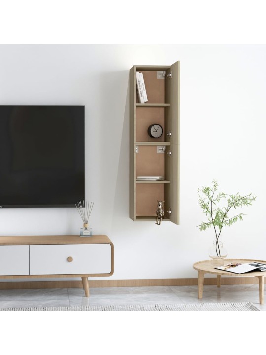 TV stolky 2 ks dub sonoma 30,5x30x60 cm kompozitní dřevo