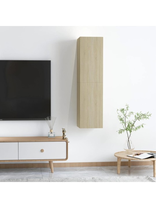 TV stolky 2 ks dub sonoma 30,5x30x60 cm kompozitní dřevo