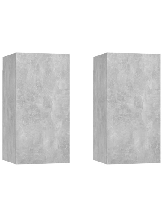 TV stolky 2 ks betonově šedé 30,5x30x60 cm kompozitní dřevo