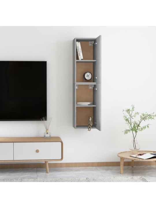 TV stolky 2 ks betonově šedé 30,5x30x60 cm kompozitní dřevo