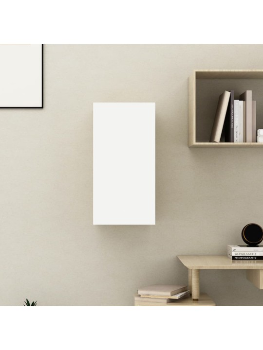 TV stolky 2 ks bílé a dub sonoma 30,5x30x60 cm kompozitní dřevo