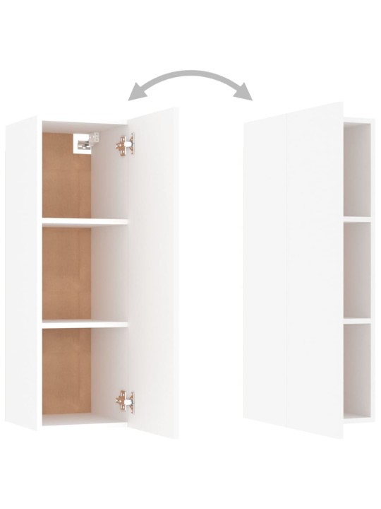 TV stolek bílý 30,5x30x90 cm kompozitní dřevo