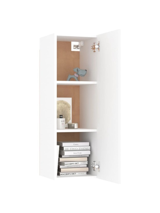 TV stolek bílý 30,5x30x90 cm kompozitní dřevo