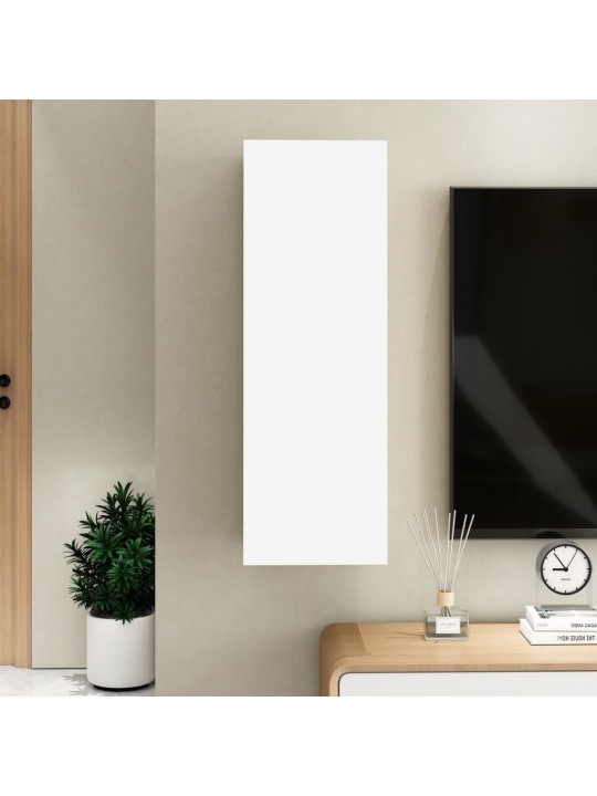 TV stolek bílý 30,5x30x90 cm kompozitní dřevo