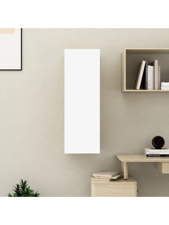 TV stolek bílý 30,5x30x90 cm kompozitní dřevo