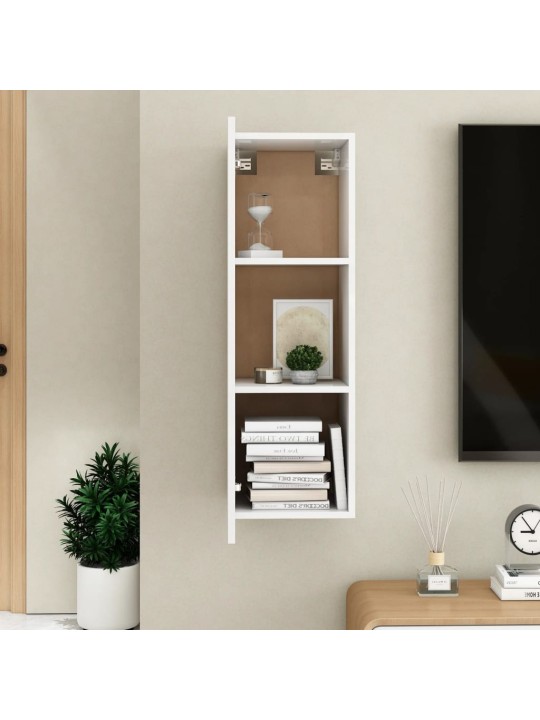 TV stolek bílý 30,5x30x90 cm kompozitní dřevo