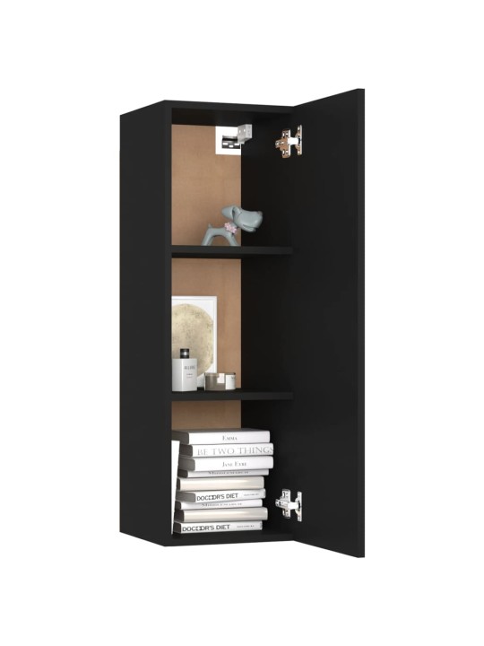 TV stolek černý 30,5x30x90 cm kompozitní dřevo