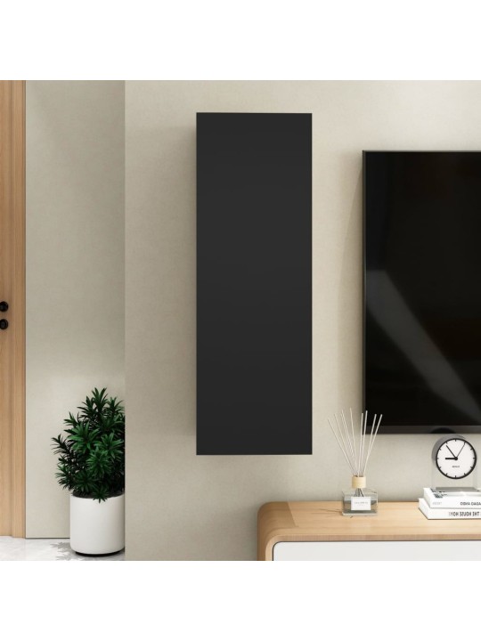 TV stolek černý 30,5x30x90 cm kompozitní dřevo