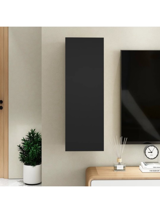 TV stolek černý 30,5x30x90 cm kompozitní dřevo