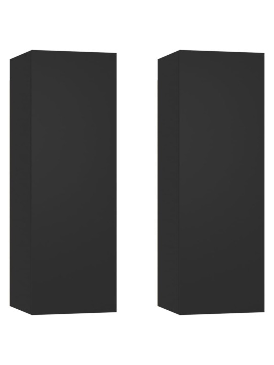 TV stolky 2 ks černé 30,5x30x90 cm kompozitní dřevo