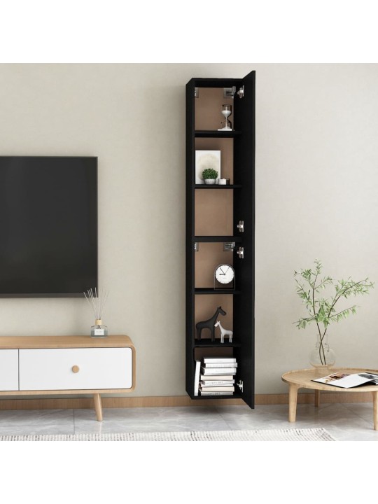 TV stolky 2 ks černé 30,5x30x90 cm kompozitní dřevo