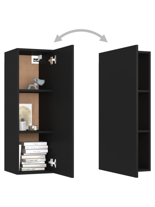 TV stolky 2 ks černé 30,5x30x90 cm kompozitní dřevo
