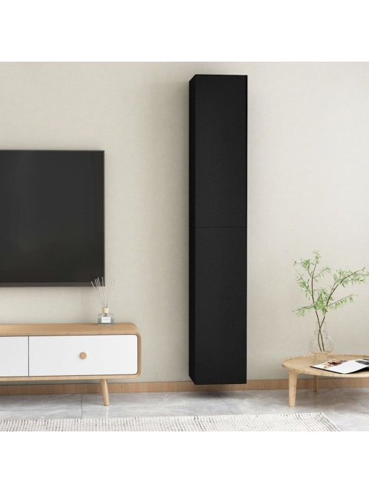 TV stolky 2 ks černé 30,5x30x90 cm kompozitní dřevo