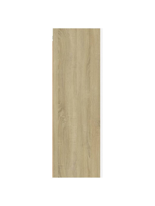 TV stolek bílý a dub sonoma 30,5x30x90 cm kompozitní dřevo