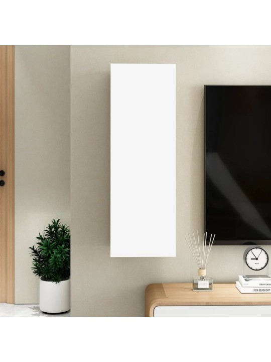 TV stolek bílý a dub sonoma 30,5x30x90 cm kompozitní dřevo