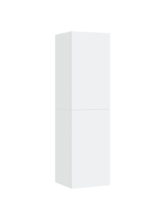 TV stolek bílý 30,5x30x110 cm kompozitní dřevo