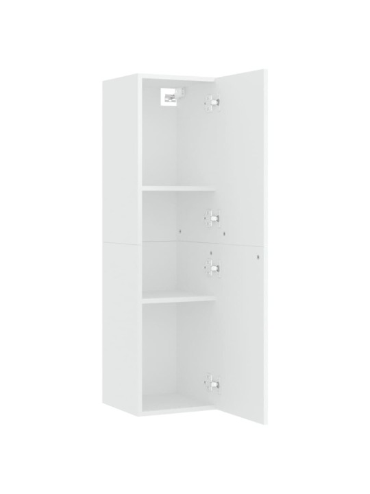 TV stolek bílý 30,5x30x110 cm kompozitní dřevo