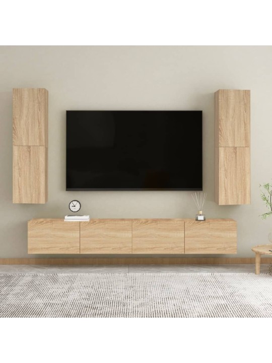TV stolek dub sonoma 30,5x30x110 cm kompozitní dřevo