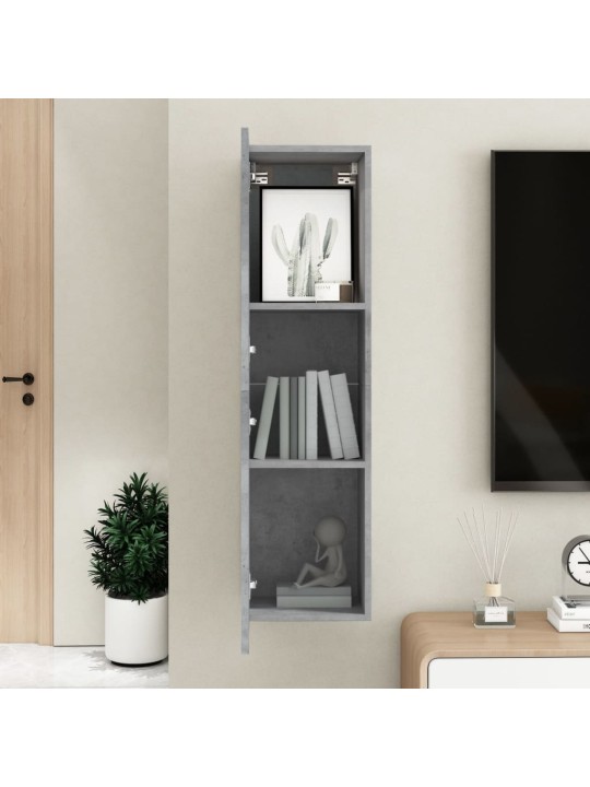 TV stolek betonově šedý 30,5x30x110 cm kompozitní dřevo