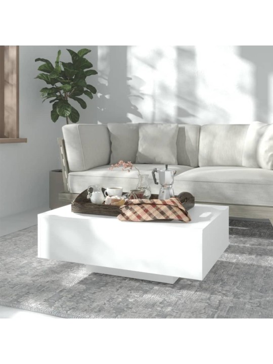 Konferenční stolek bílý 85 x 55 x 31 cm kompozitní dřevo