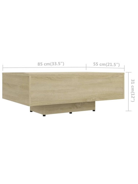 Konferenční stolek dub sonoma 85 x 55 x 31 cm kompozitní dřevo