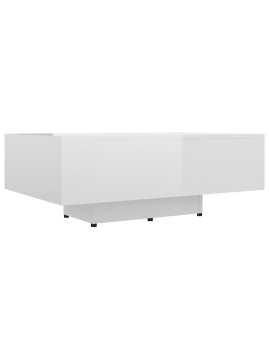 Konferenční stolek bílý lesklý 85 x 55 x 31 cm kompozitní dřevo