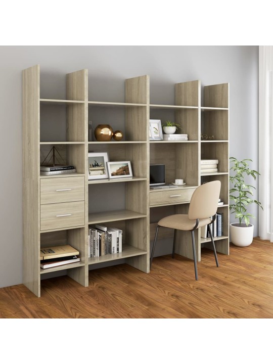 Knihovna dub sonoma 60 x 35 x 180 cm kompozitní dřevo
