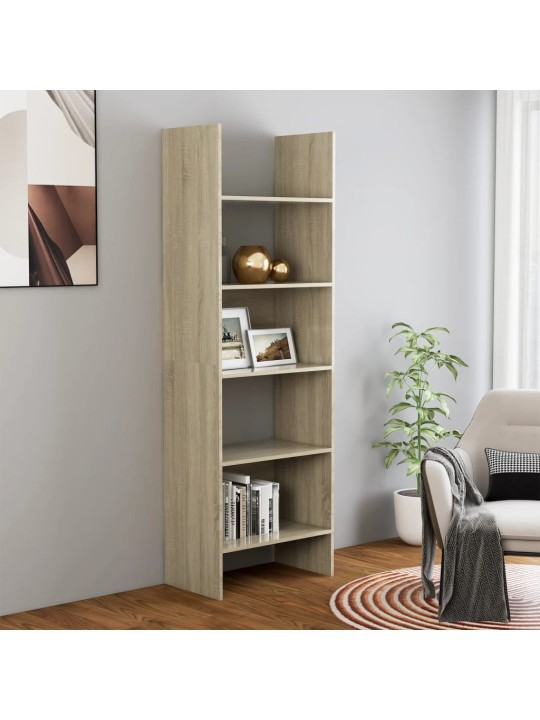Knihovna dub sonoma 60 x 35 x 180 cm kompozitní dřevo