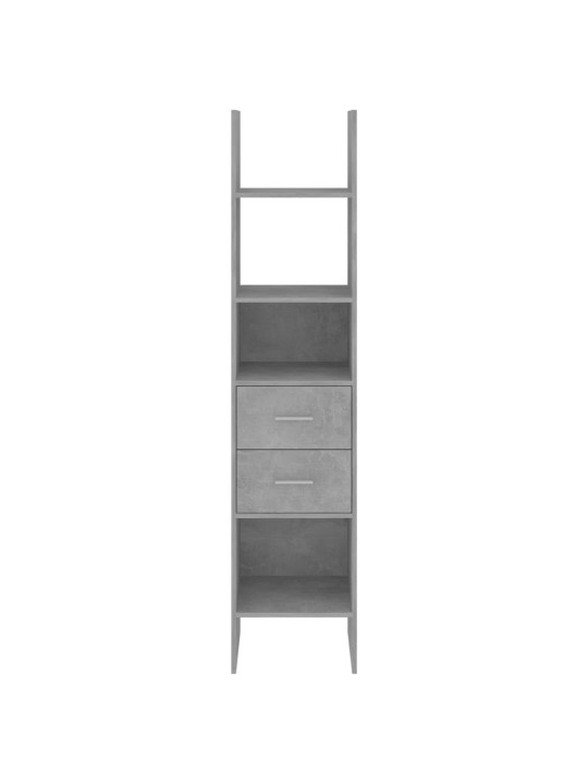 Knihovna betonově šedá 40 x 35 x 180 cm kompozitní dřevo