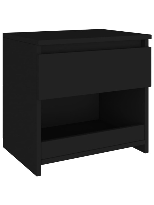 Noční stolky 2 ks černé 40 x 30 x 39 cm kompozitní dřevo