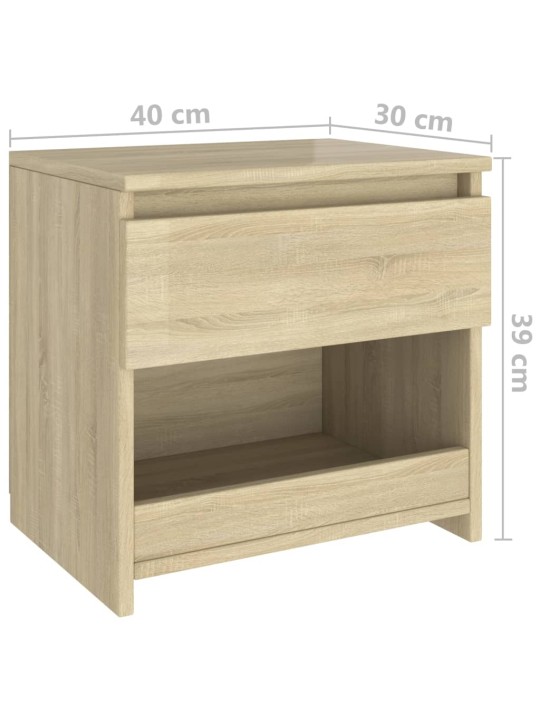 Noční stolky 2 ks dub sonoma 40 x 30 x 39 cm kompozitní dřevo