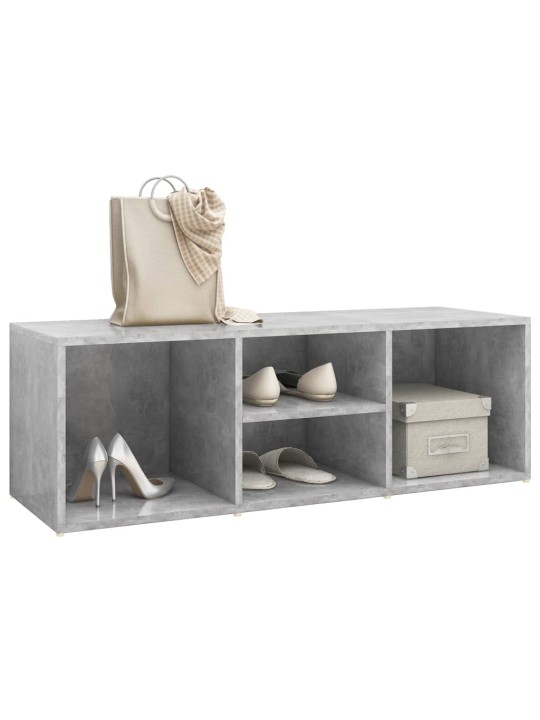 Botníková lavice betonově šedá 105x35x35cm kompozitní dřevo